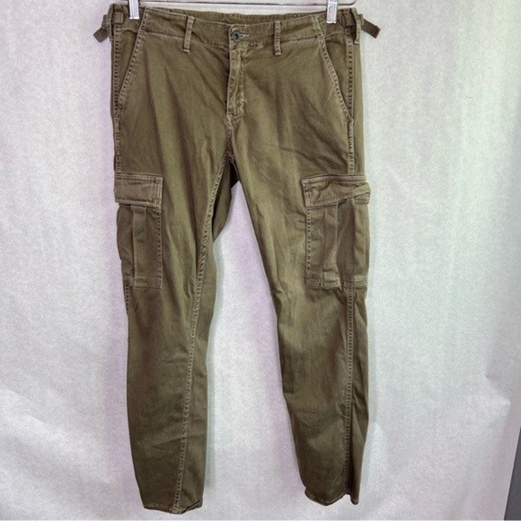 AG Adriano Goldschmied Slim Cargo Olive Green Skinny Jeans Pants Size 27 - Picture 1 of 9